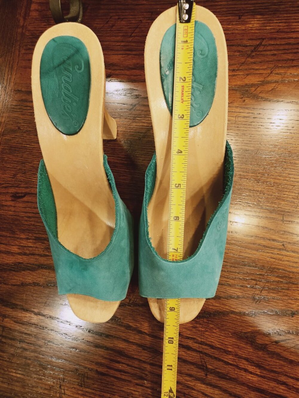 Vintage Y2K Candie’s Original Slides Teal Suede Mules Size 9 Barbiecore - Picture 14 of 15